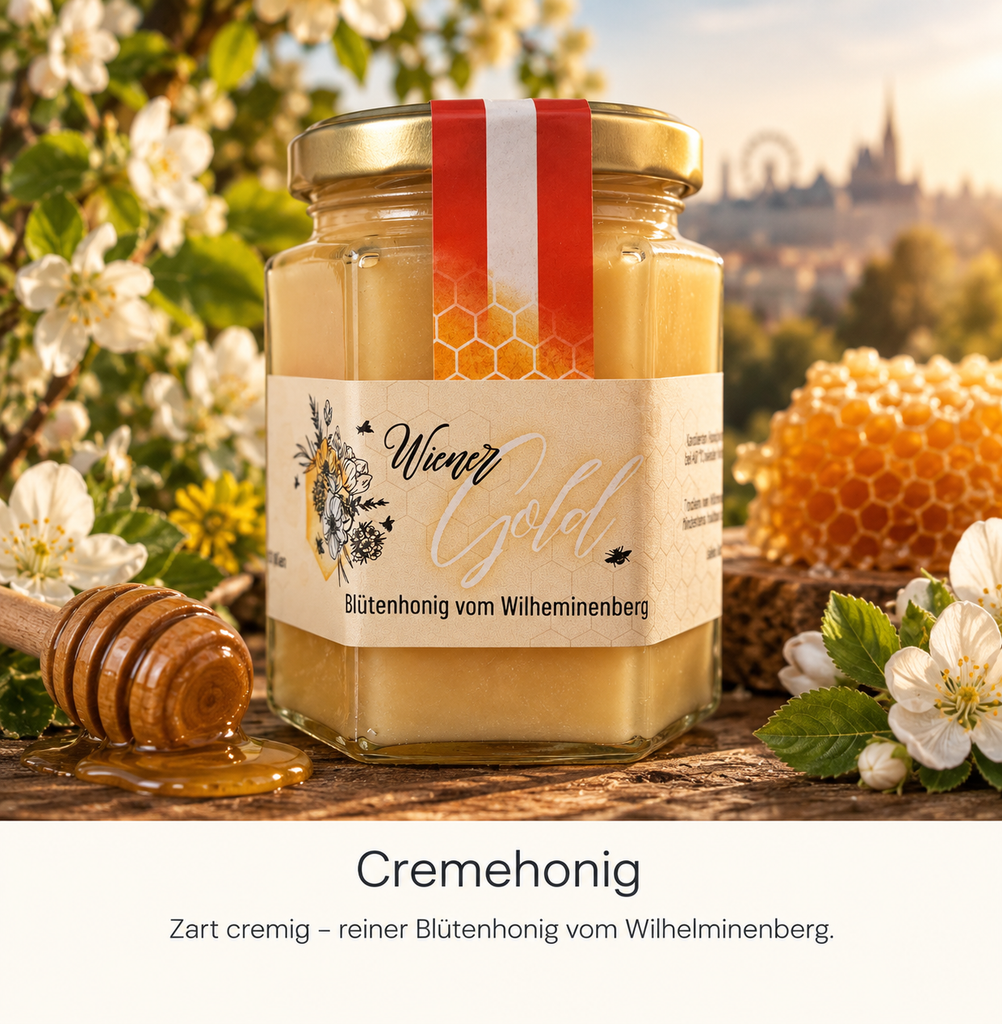 Cremehonig aus eigener Imkerei am Wilhelminenberg – Wiener Gold
